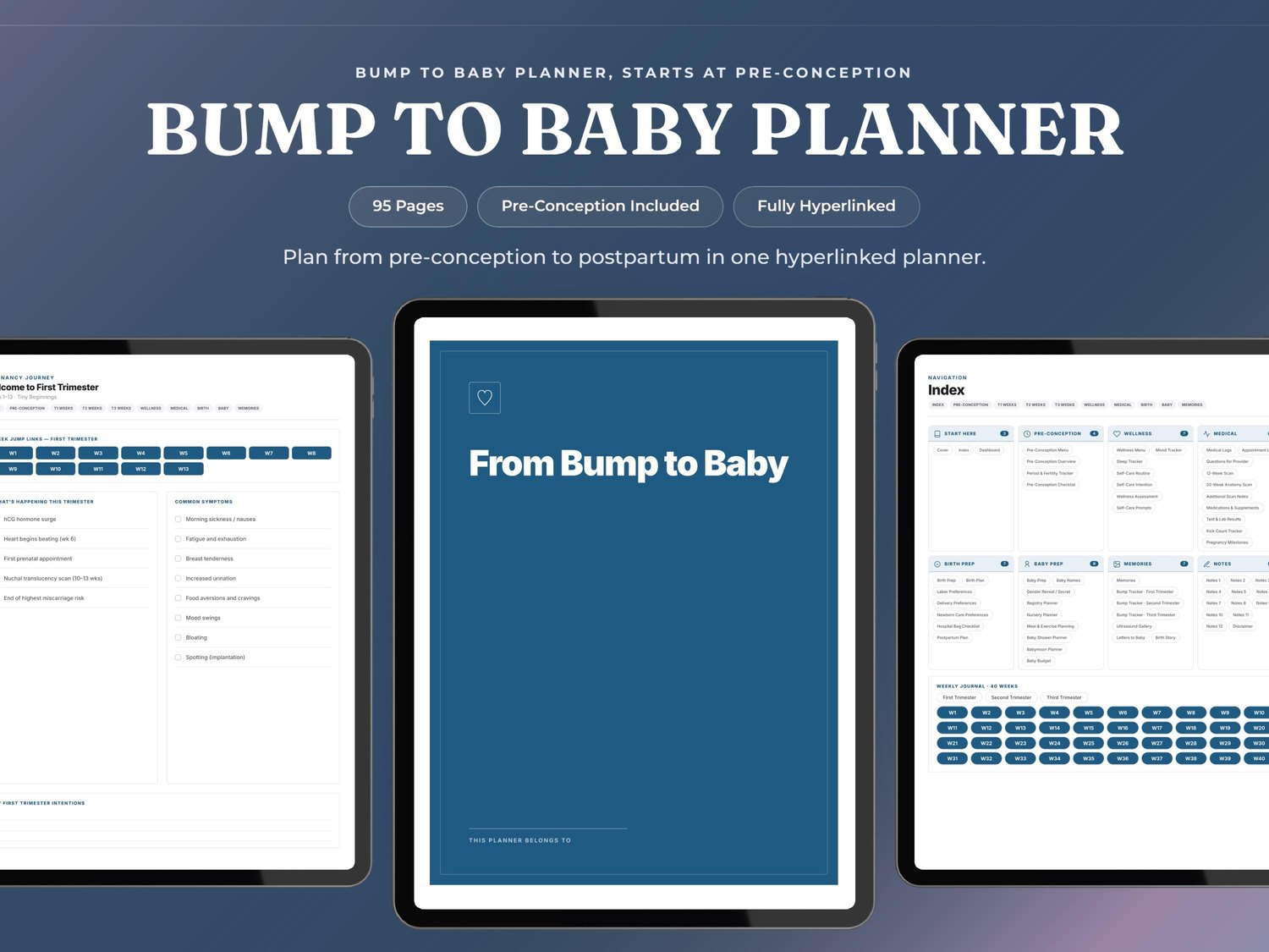 Bump to Baby Digital Planner product preview