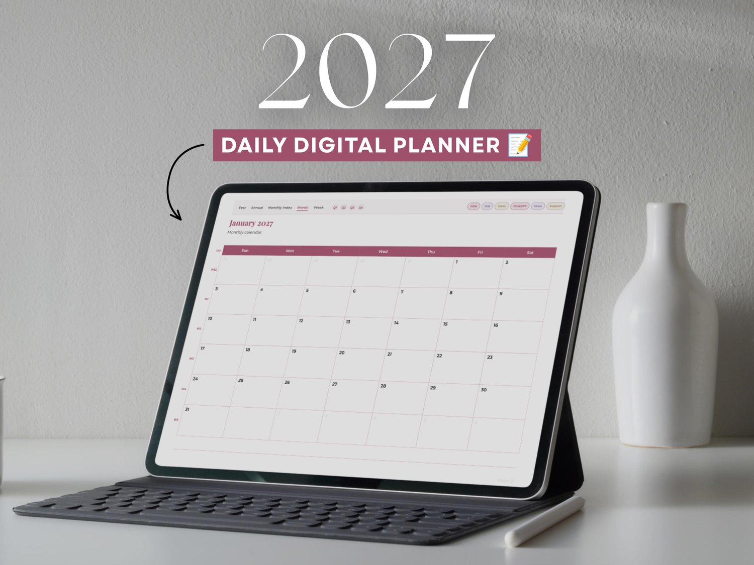 2027 Landscape Digital Planner product preview