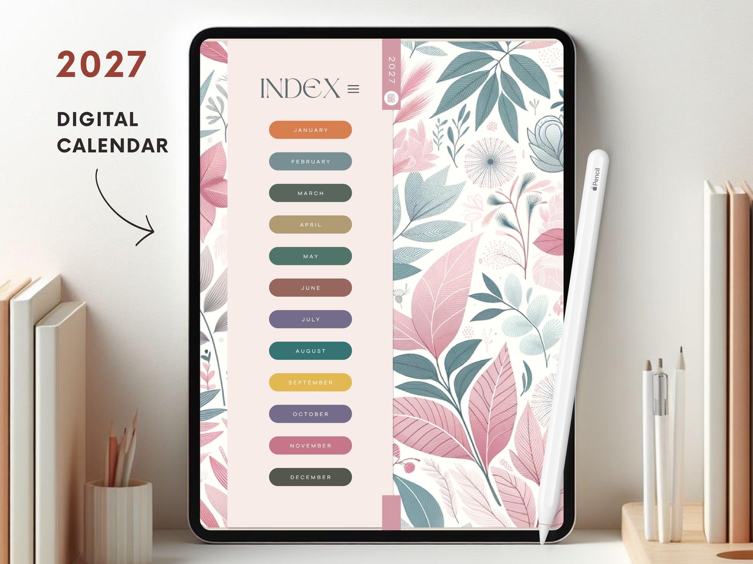 2027 Feminine Monthly Planner product preview