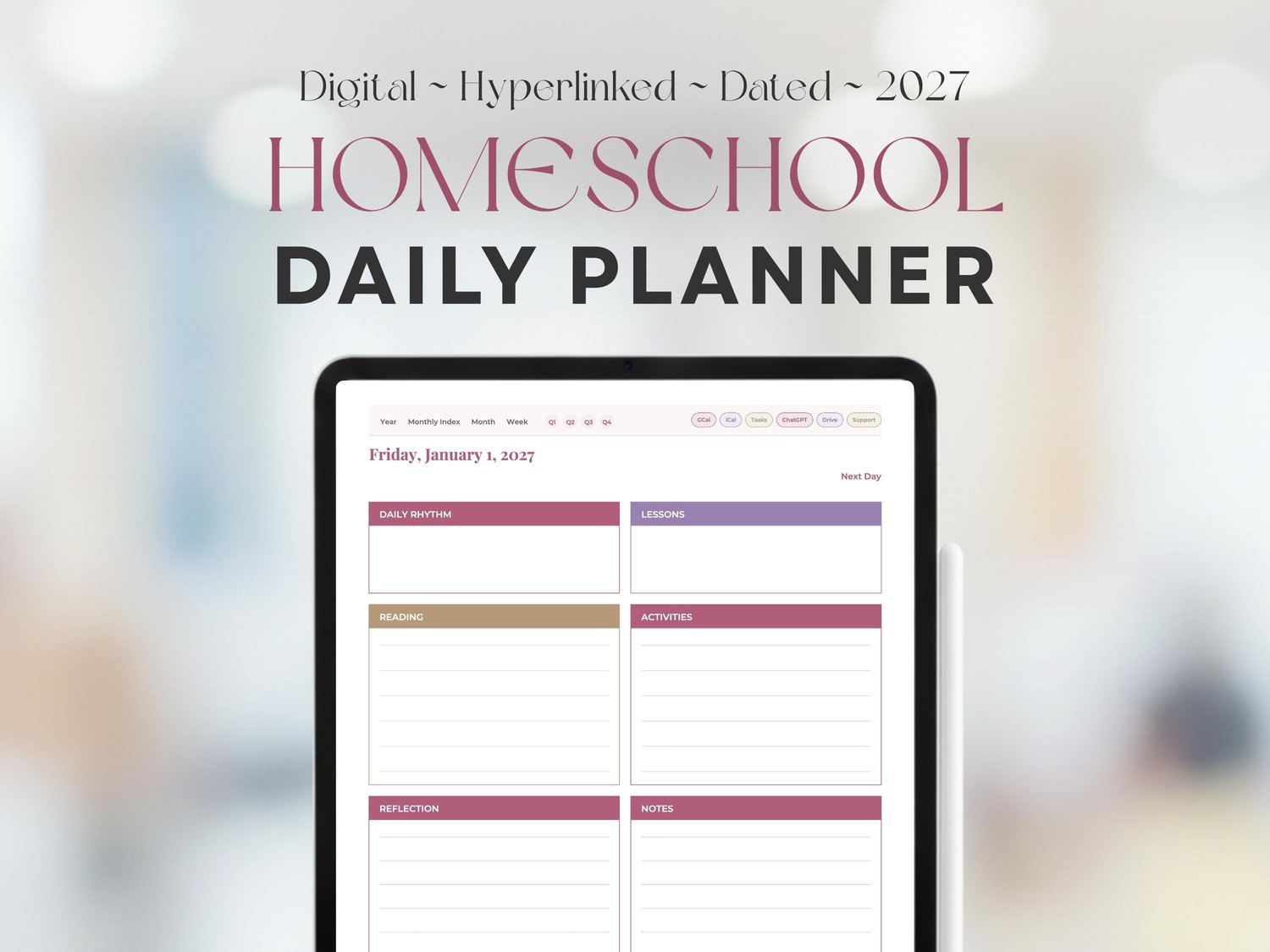 2027 Homeschool Planner product preview