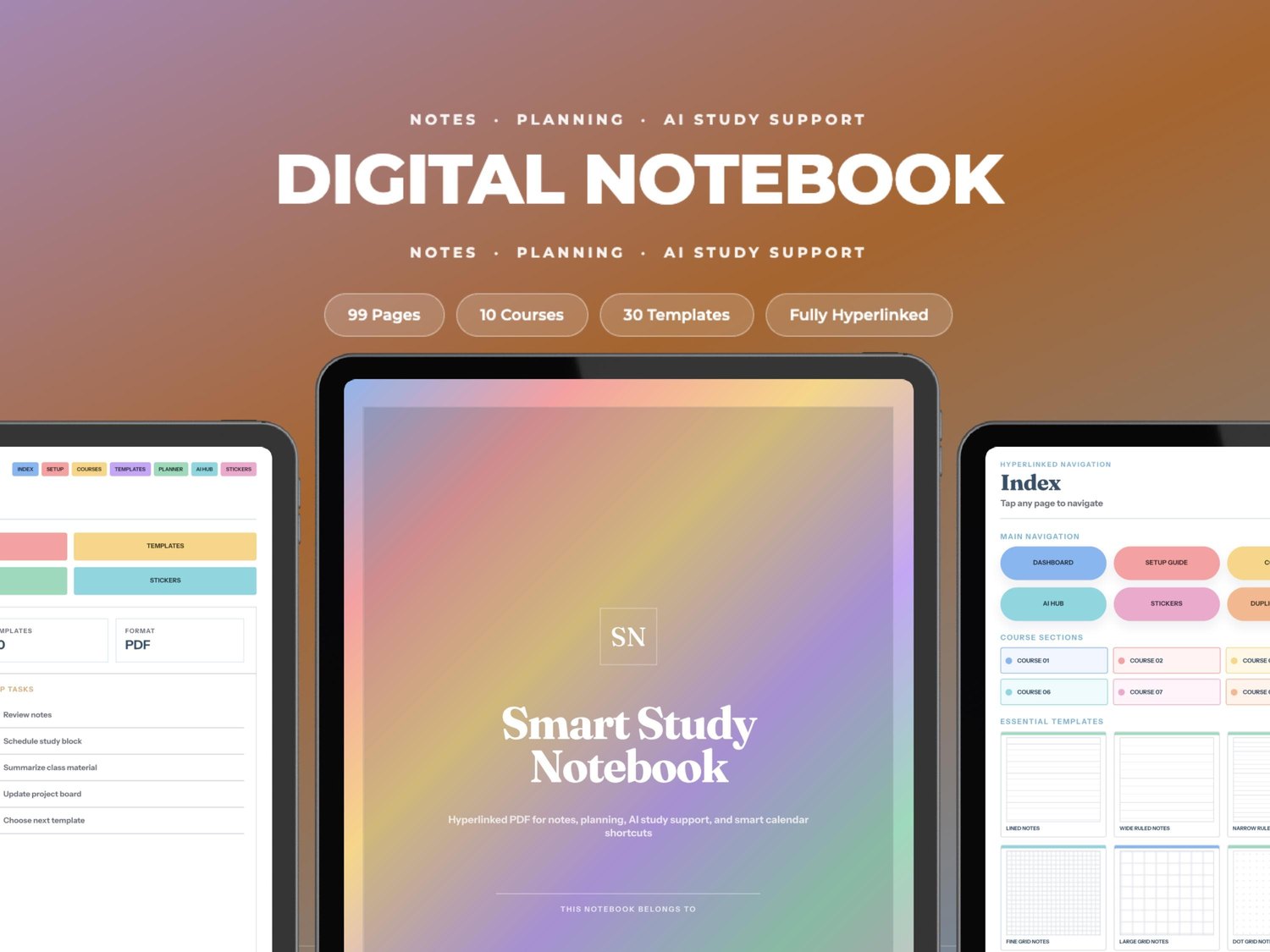Smart Study Notebook product preview