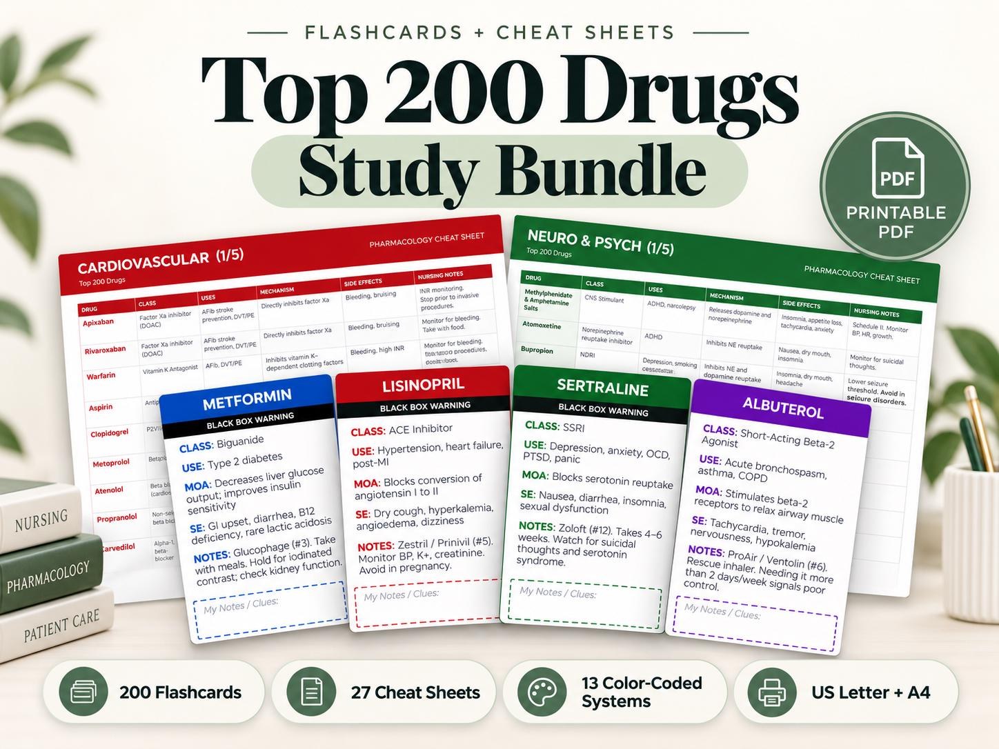 Top 200 Drugs Study Bundle product preview
