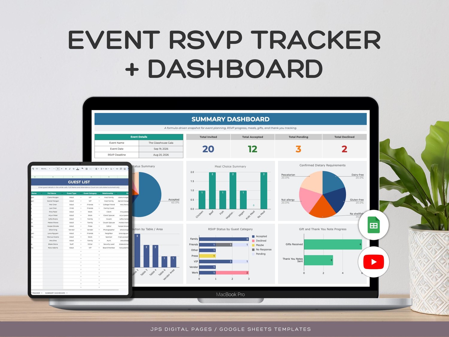 Event Guest List Tracker product preview