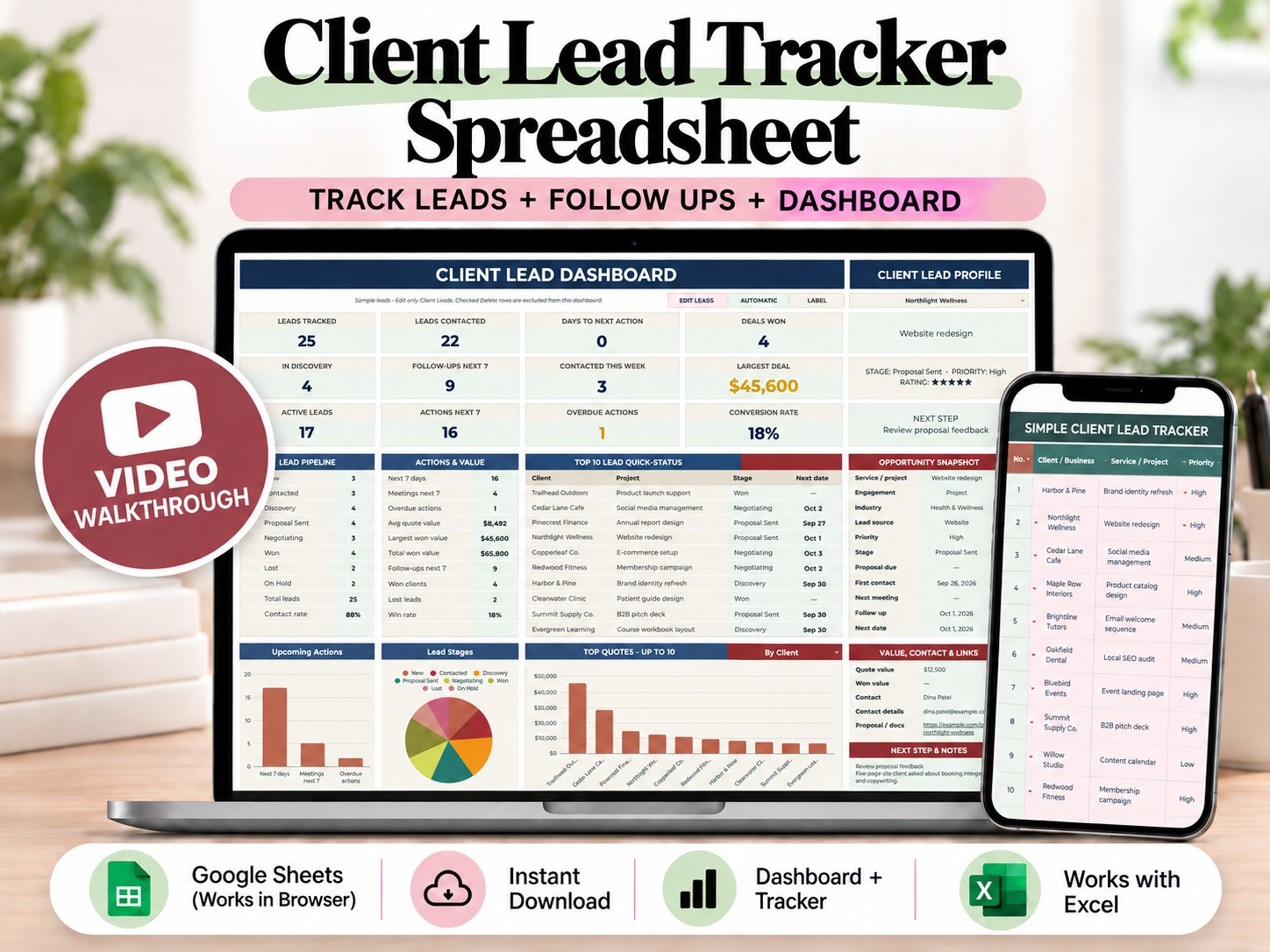 Client Lead Tracker product preview