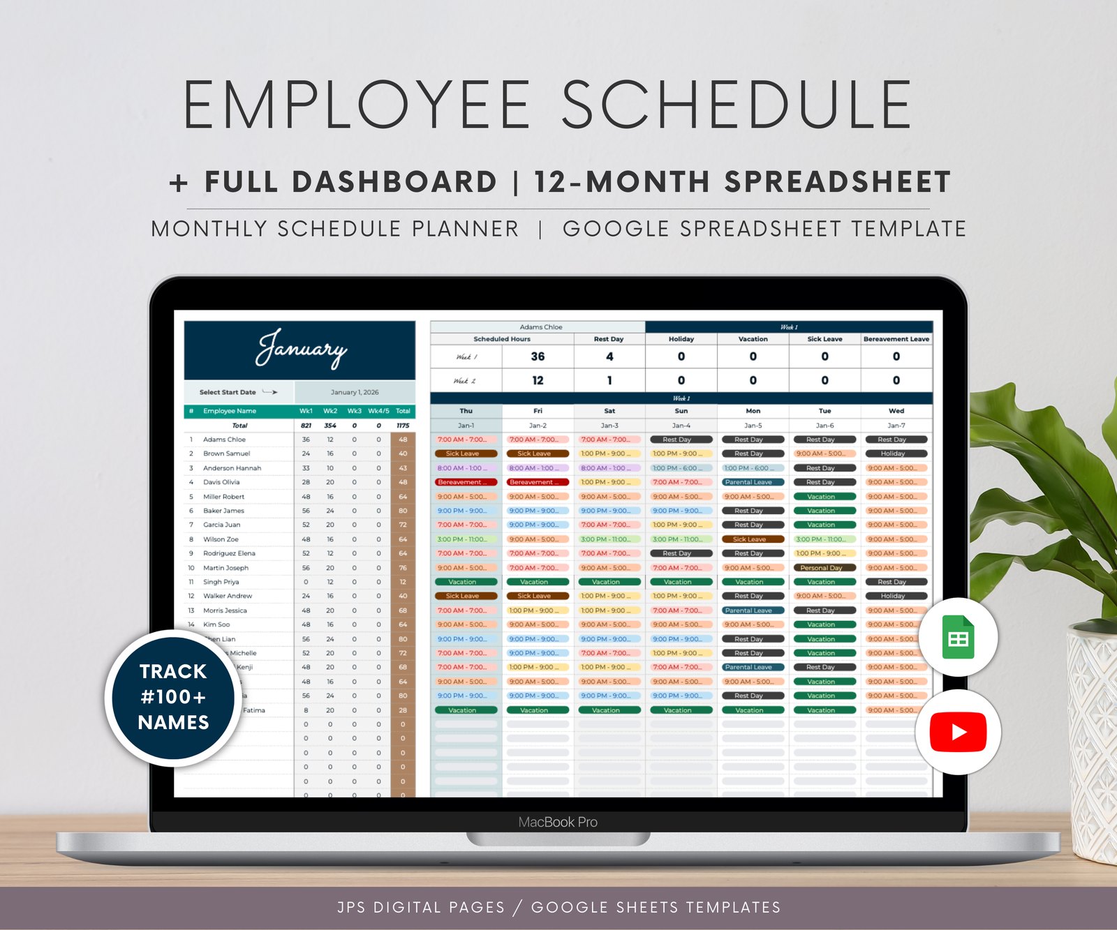 Employee Schedule & Dashboard product preview