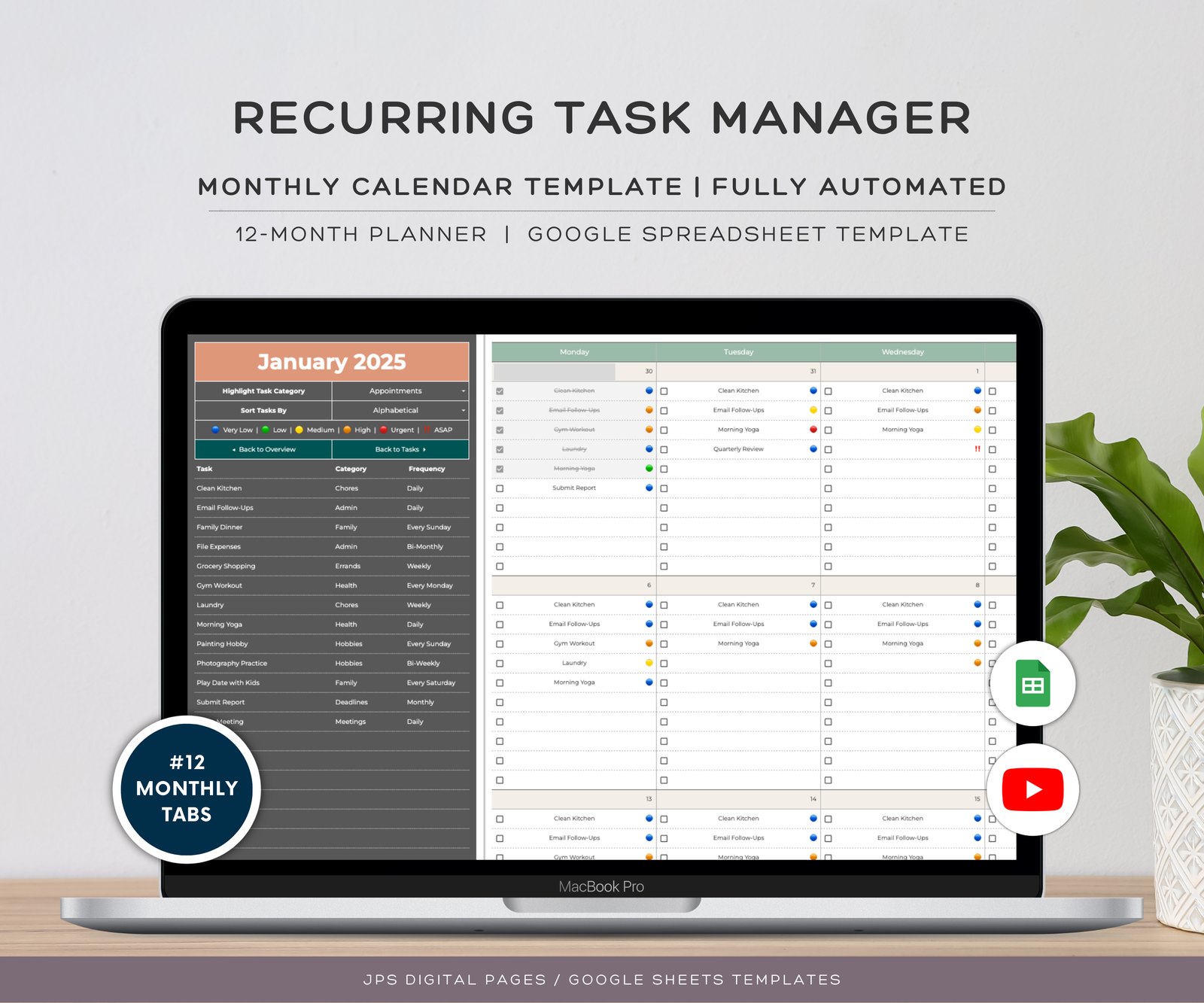 Recurring Task Manager product preview