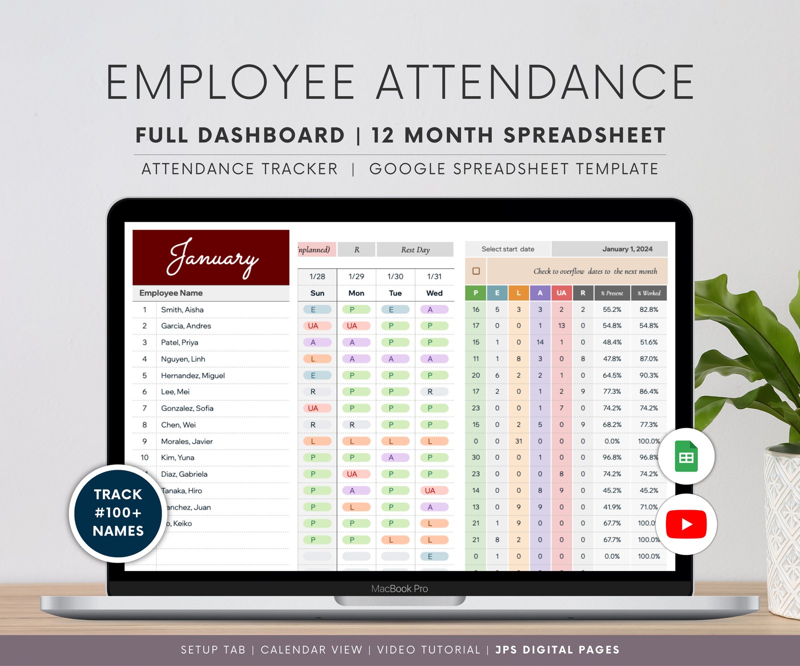 Employee Attendance Tracker product preview